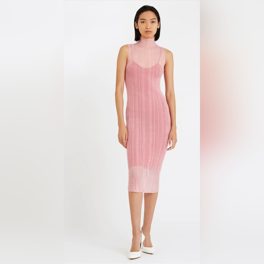 HERVE LEGER RIB MIDI DRESS